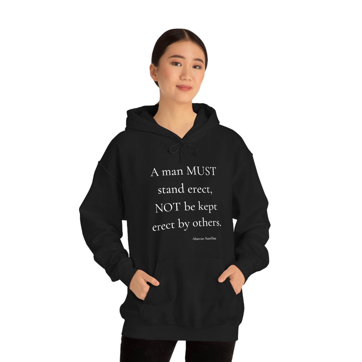 A man must stand erect - Unisex Heavy Blend™ Hooded Sweatshirt