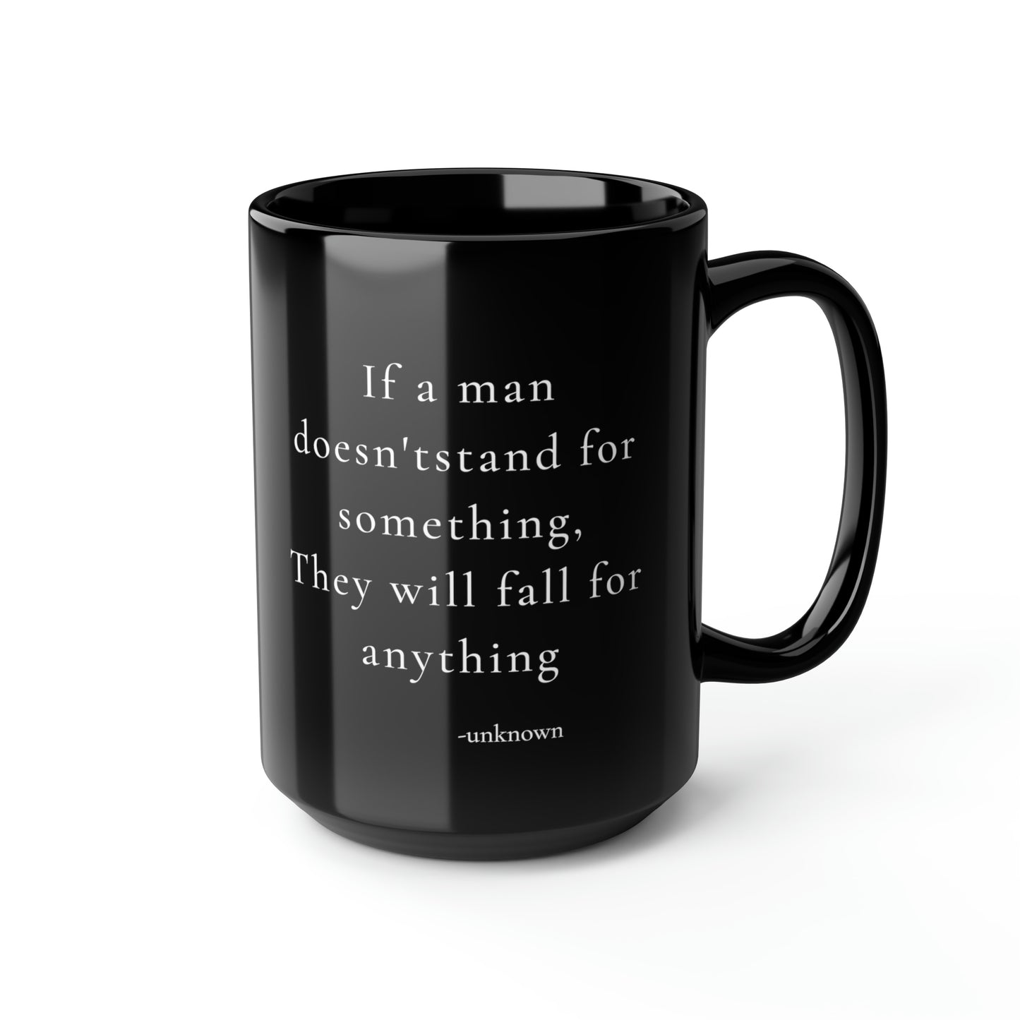 Fall for Anything - Black Mug, 15oz