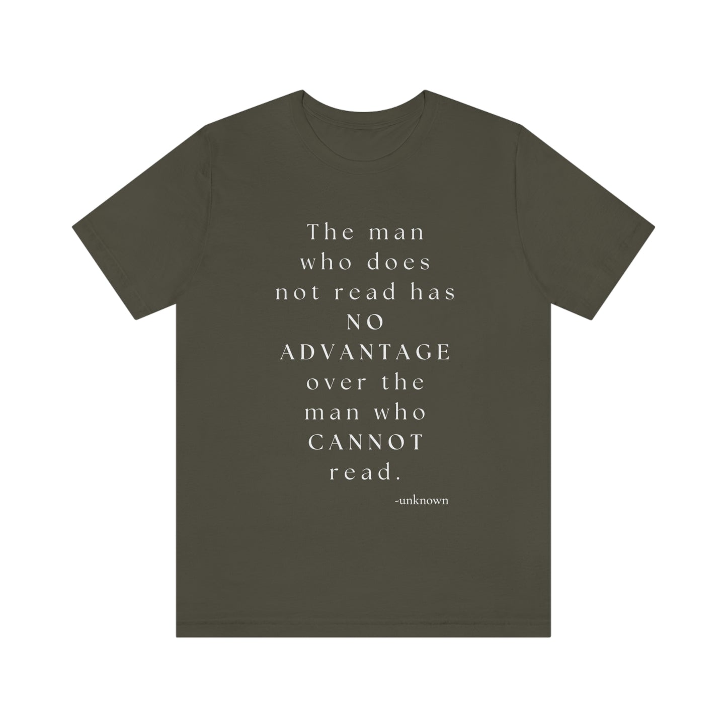 Man who cannot read - short sleeve Tee