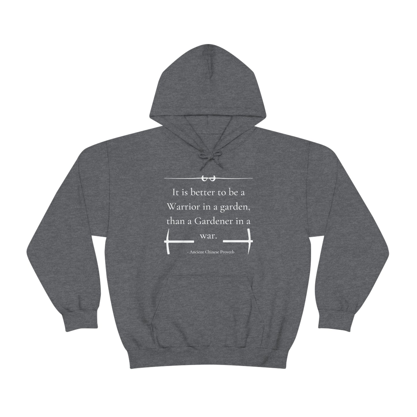 Warrior in a garden - Unisex Heavy Blend™ Hooded Sweatshirt
