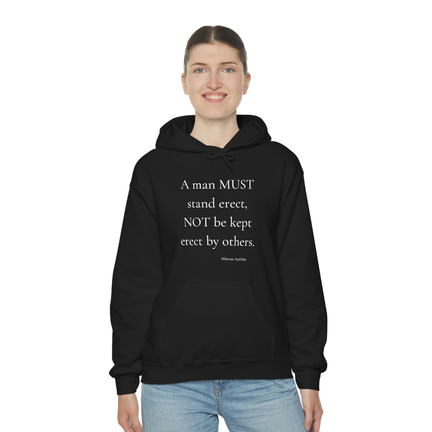 A man must stand erect - Unisex Heavy Blend™ Hooded Sweatshirt