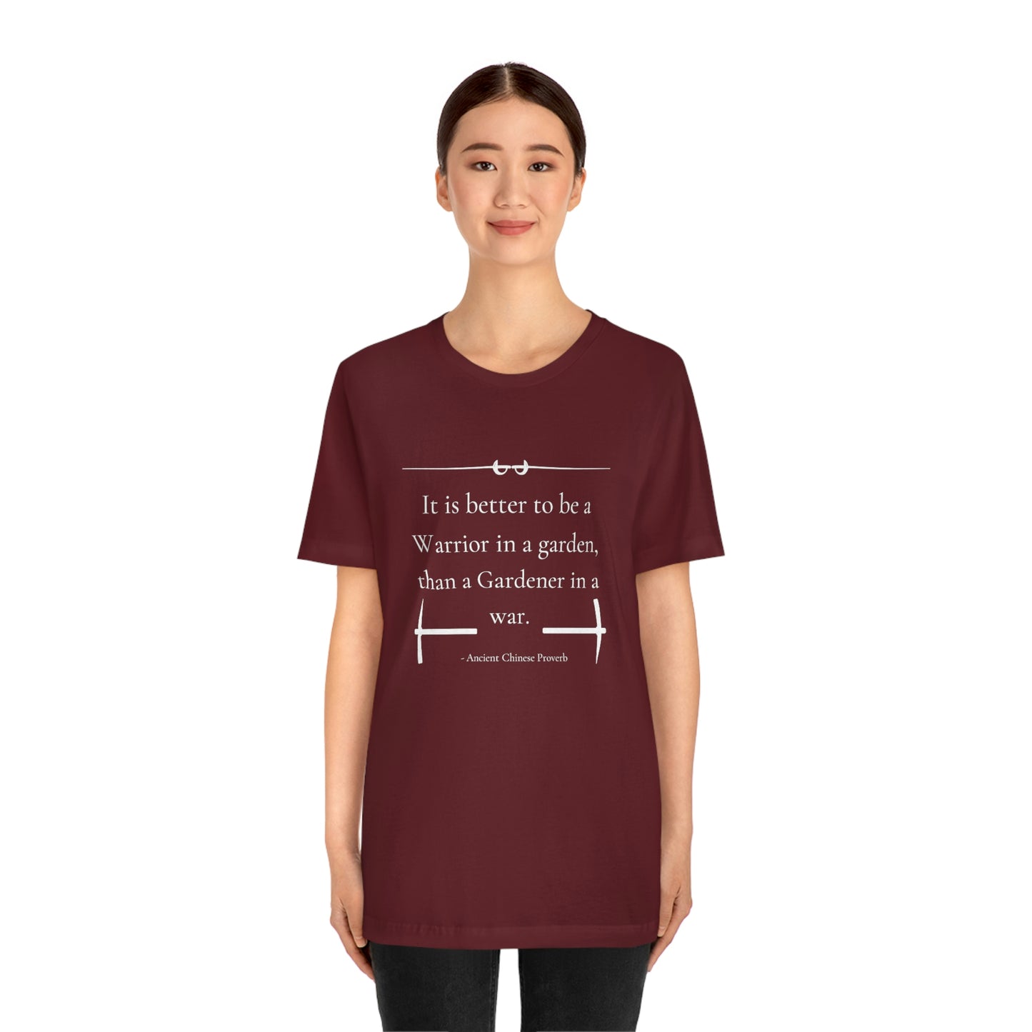 Warrior in a garden - Short Sleeve Tee