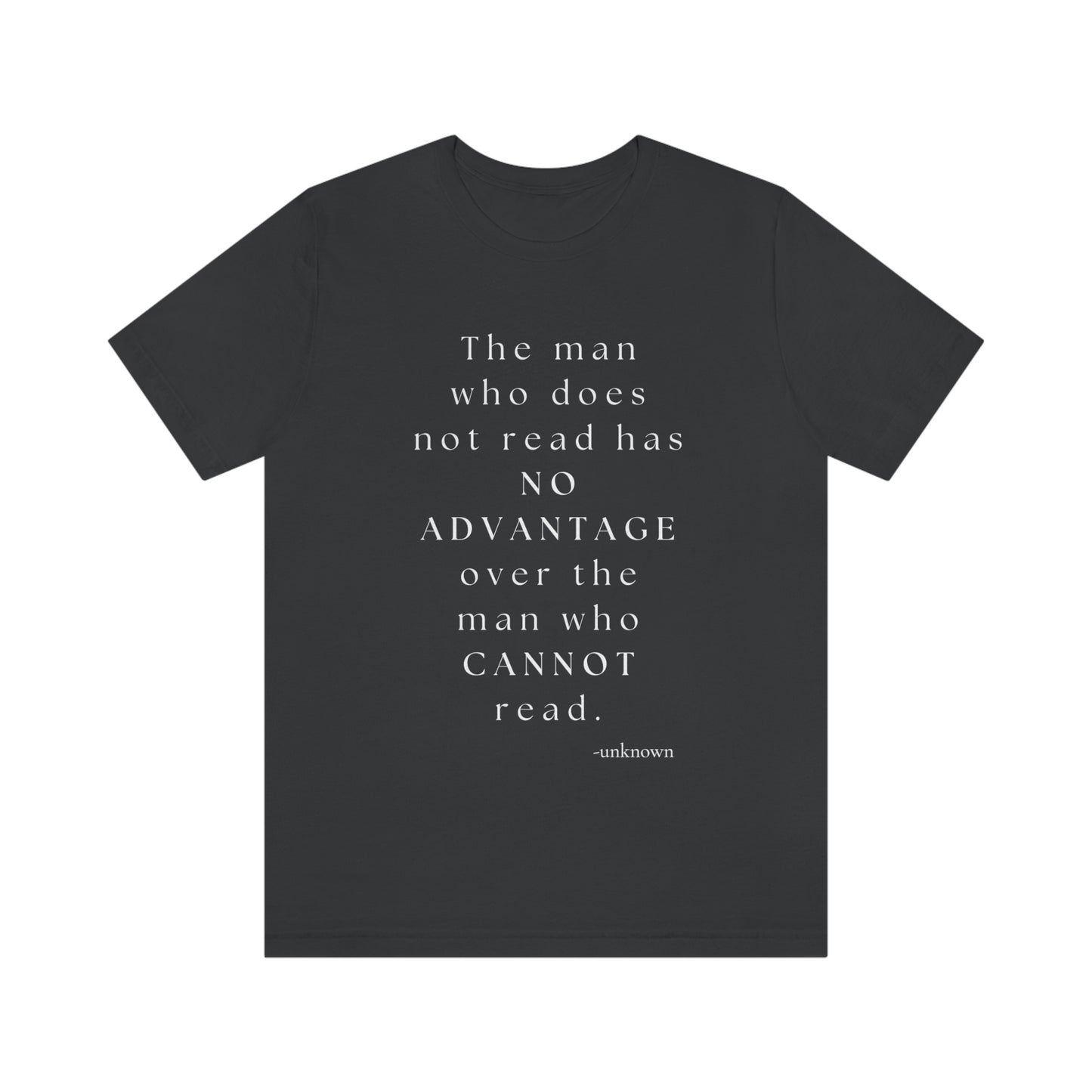Man who cannot read - short sleeve Tee