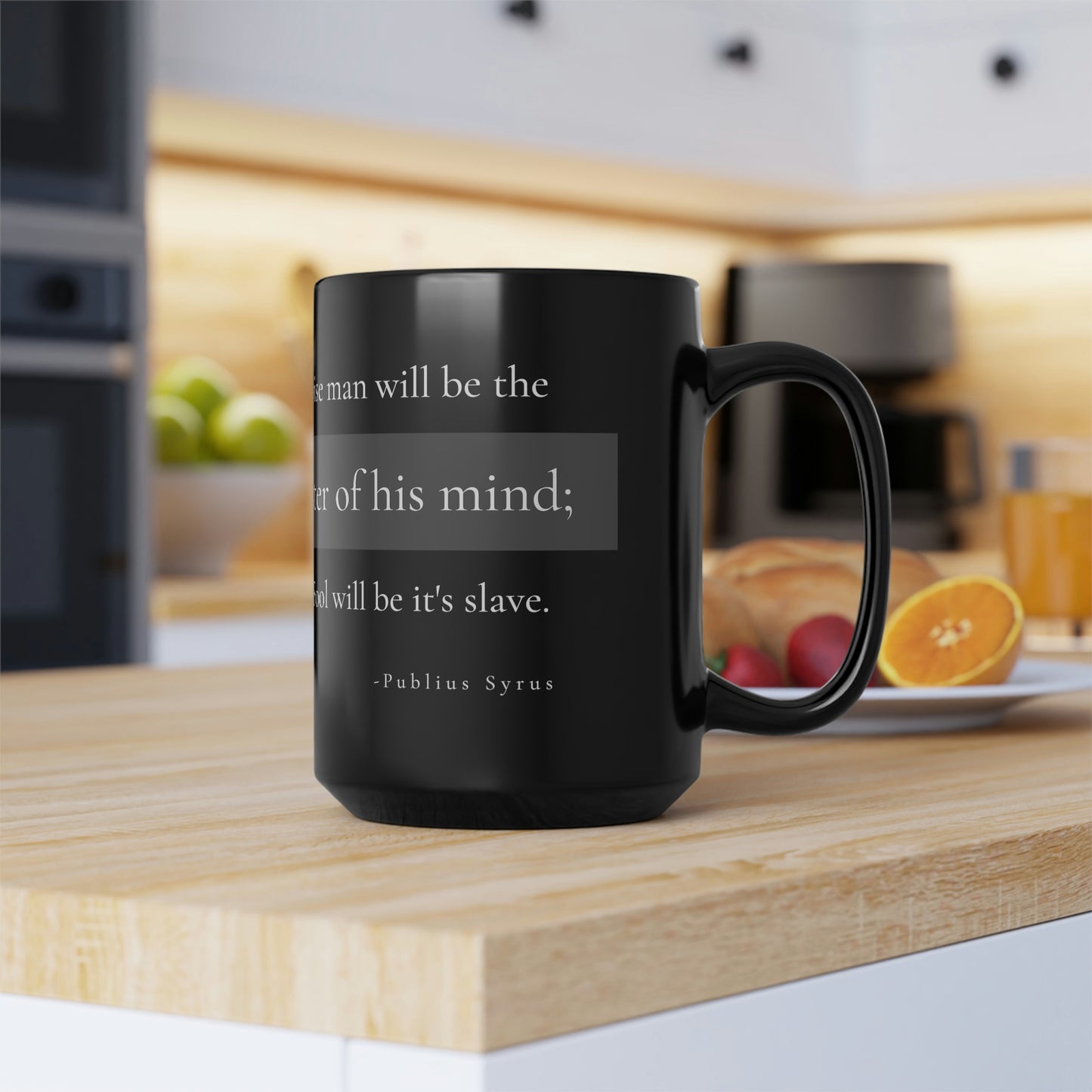 Master of your Mind - Black Mug, 15oz