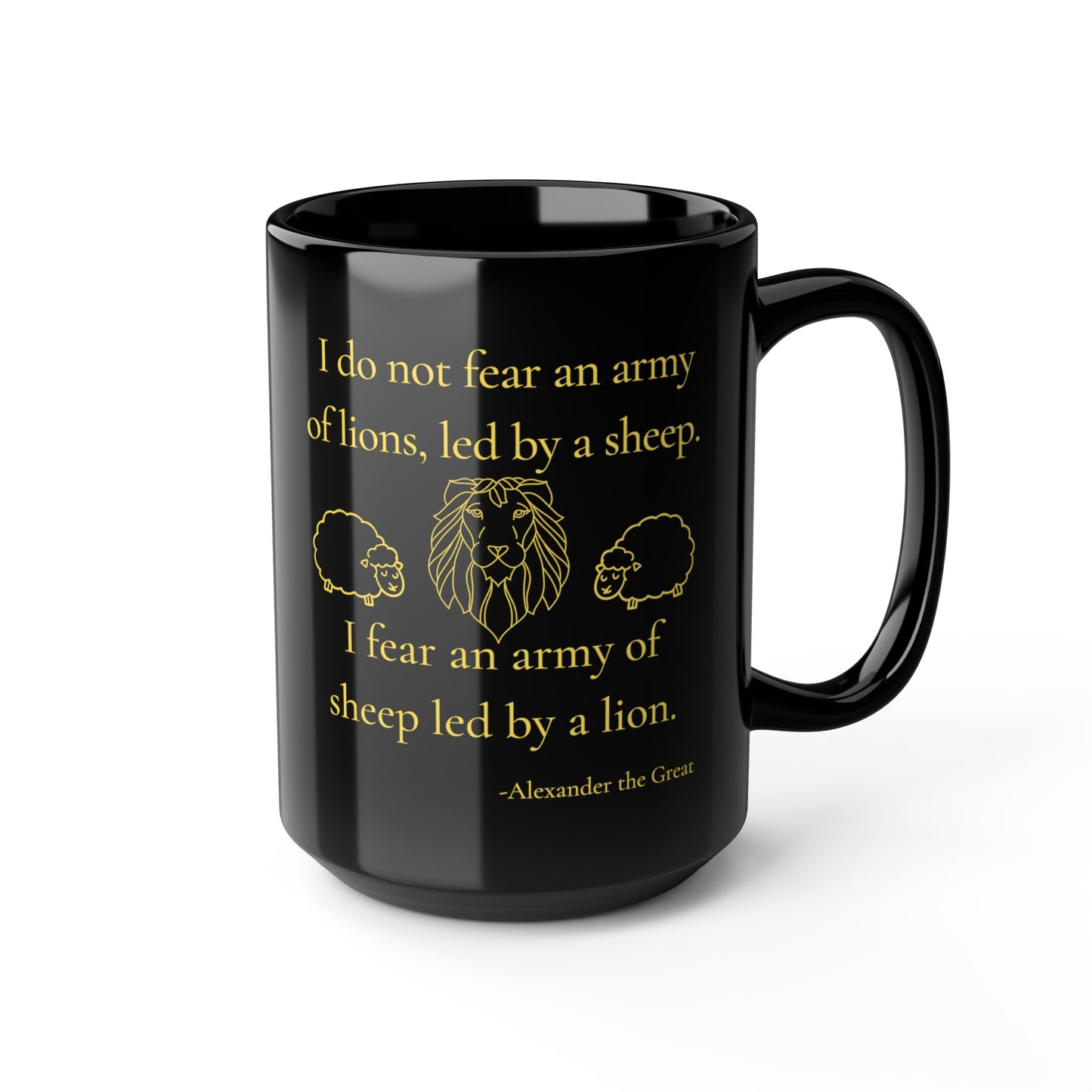 Army of sheep - Black Mug, 15oz
