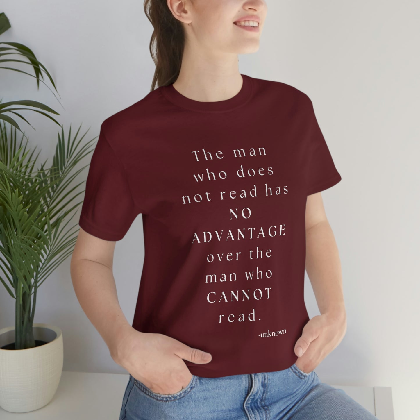 Man who cannot read - short sleeve Tee