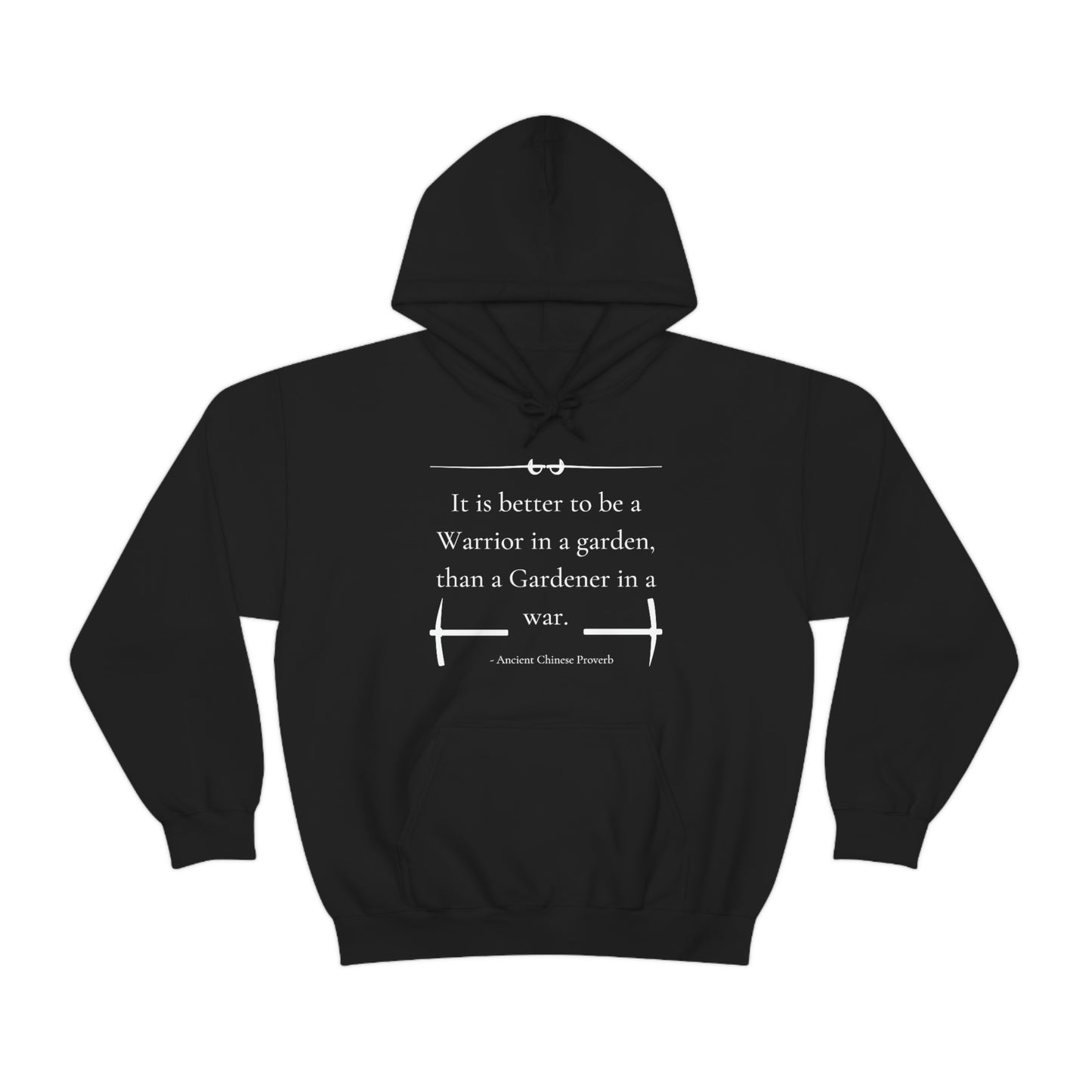Warrior in a garden - Unisex Heavy Blend™ Hooded Sweatshirt