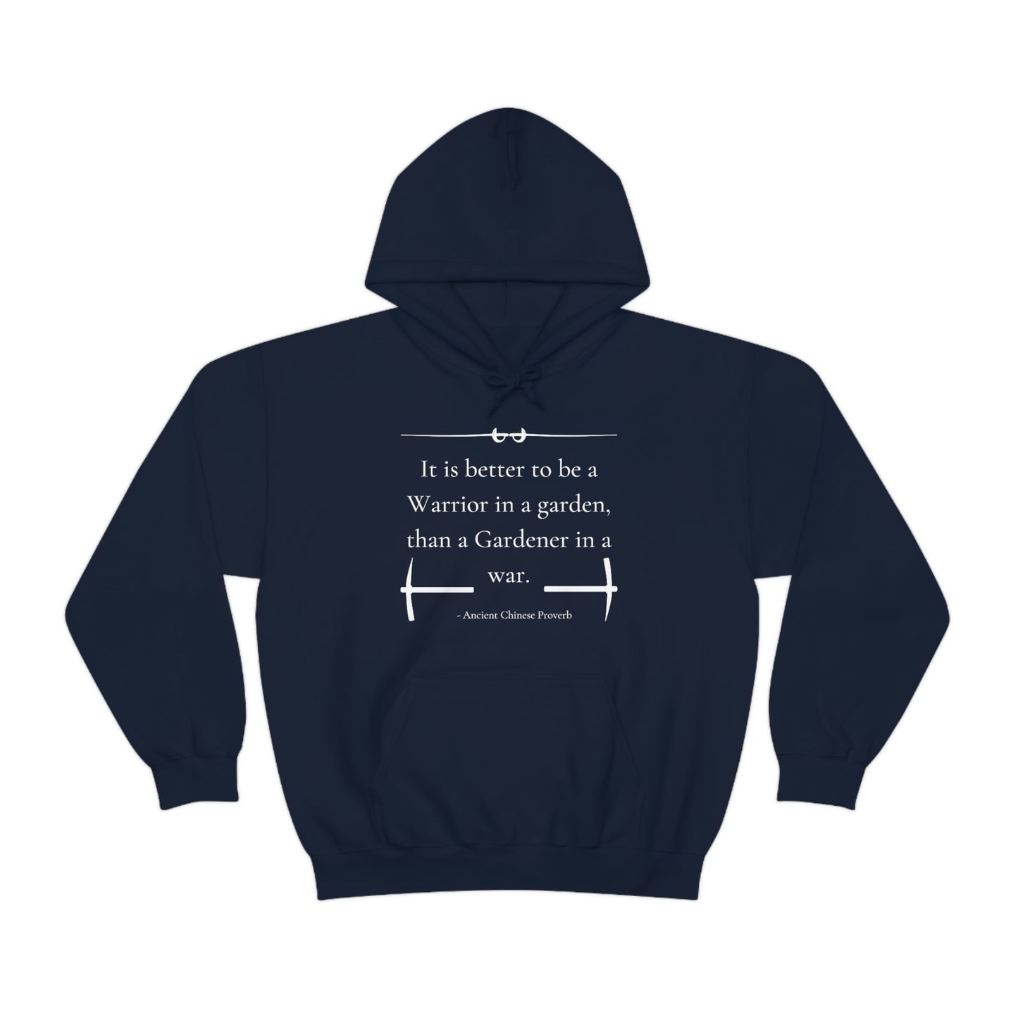 Warrior in a garden - Unisex Heavy Blend™ Hooded Sweatshirt