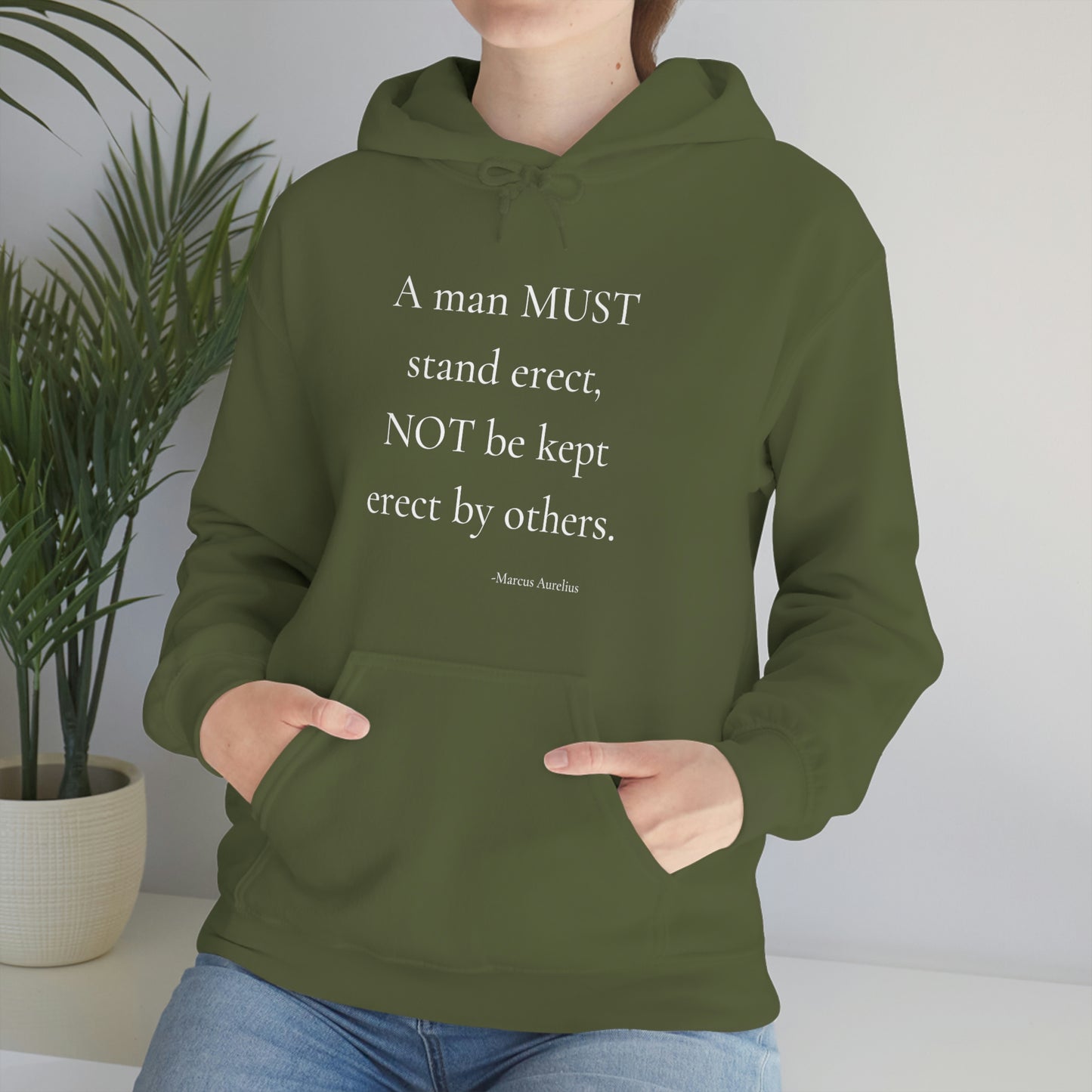 A man must stand erect - Unisex Heavy Blend™ Hooded Sweatshirt