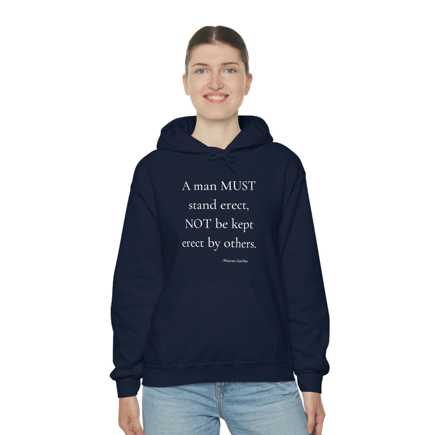 A man must stand erect - Unisex Heavy Blend™ Hooded Sweatshirt