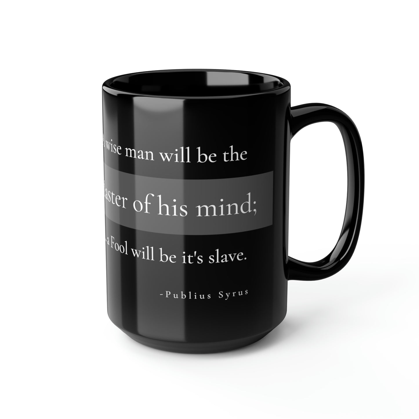 Master of your Mind - Black Mug, 15oz
