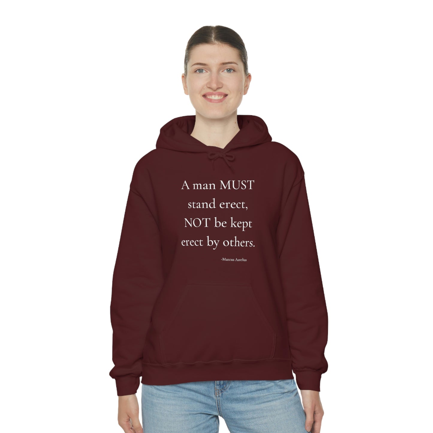 A man must stand erect - Unisex Heavy Blend™ Hooded Sweatshirt