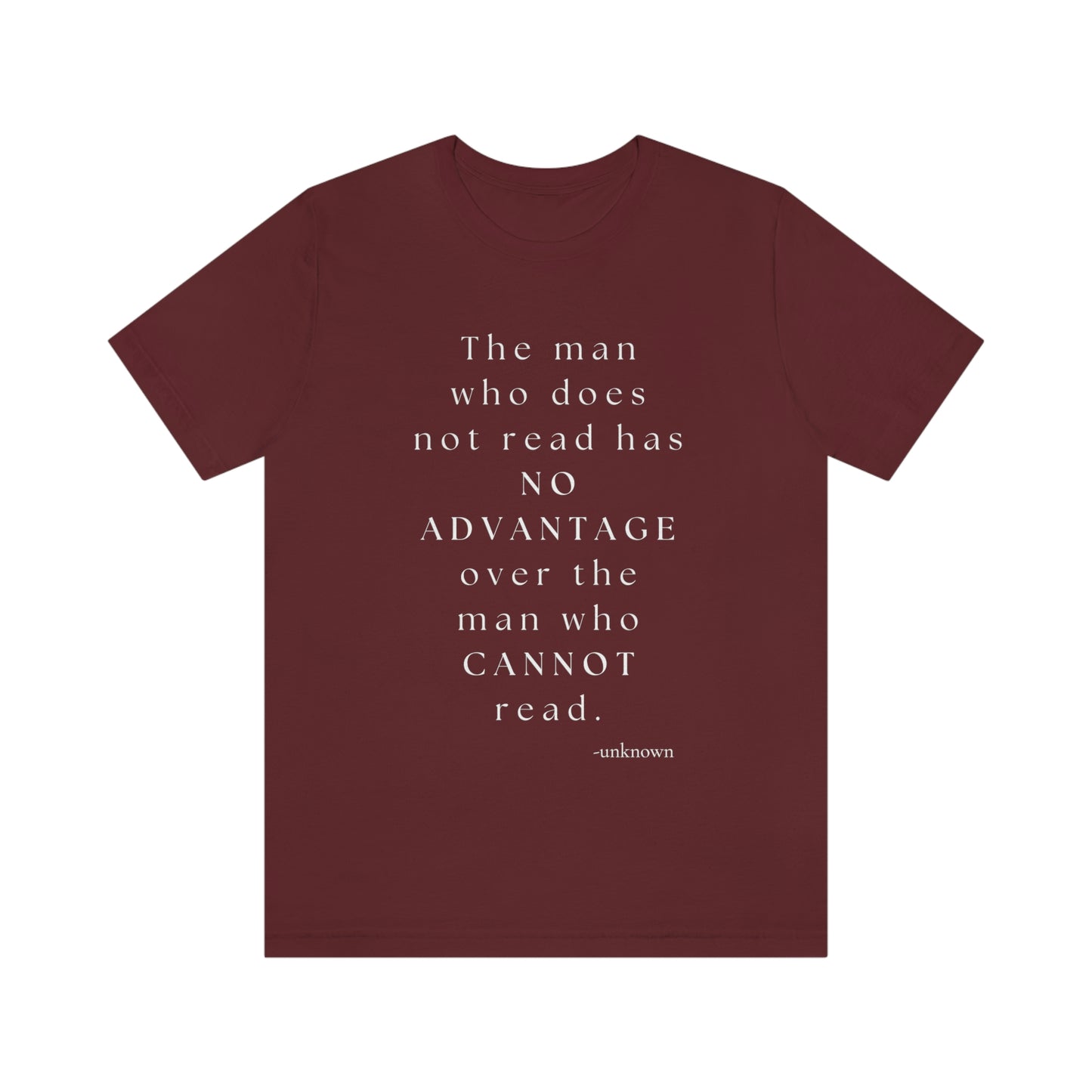 Man who cannot read - short sleeve Tee