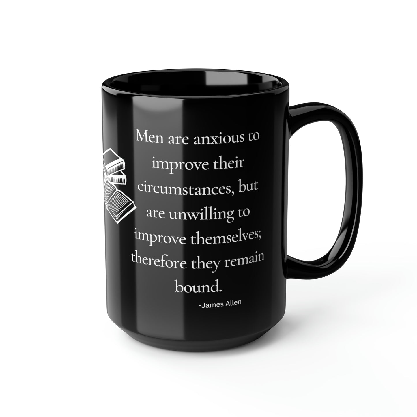 Improve Yourself - Black Mug, 15oz