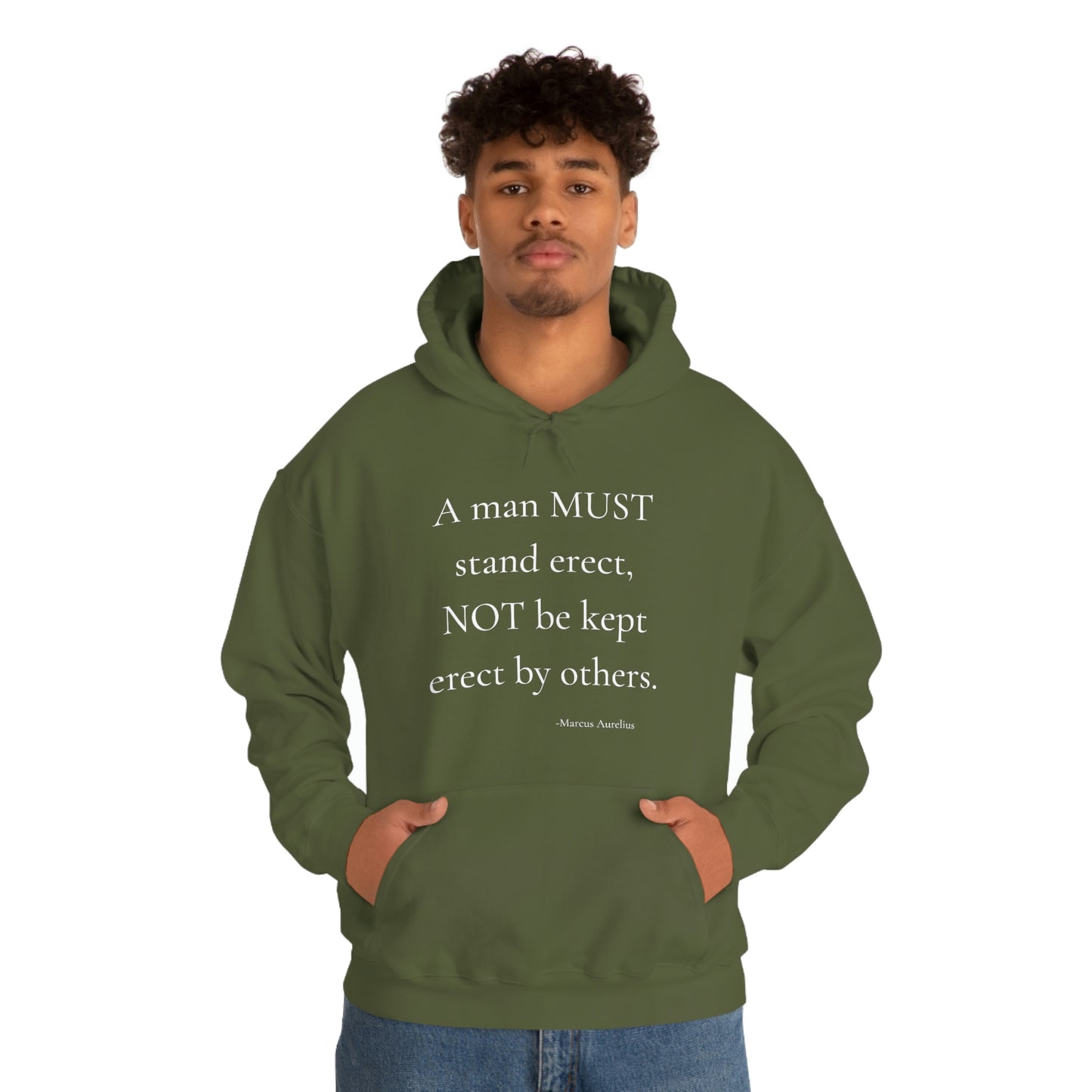 A man must stand erect - Unisex Heavy Blend™ Hooded Sweatshirt